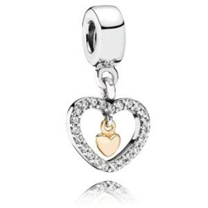 STERLING SILVER 925 FOREVER IN MY HEART DANGLE CHARM